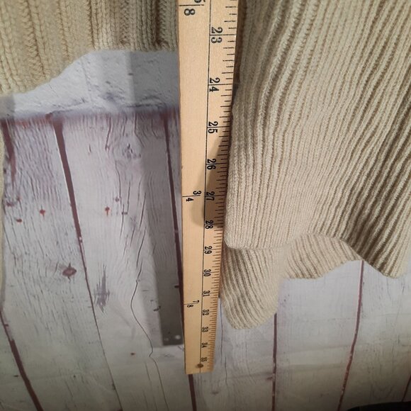 Vince Natural Ribbed Yak Wool Draped Cardigan - Picture 11 of 11